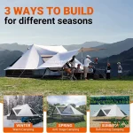 نحوه استفاده چادر کمپینگ کینگ‌کمپ مدل Khan (کد KT2401_GREY)