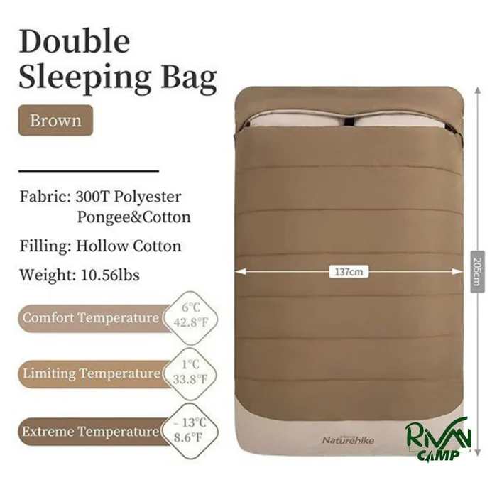 کیسه خواب 2 نفره نیچرهایک مدل NH21MSD02 - تصویر 5