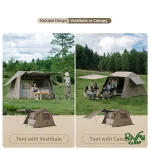 کاربردچادر اتوماتیک 4-3 نفره نیچرهایک مدل VILLAGE 6.0 2 کد CNK2300ZP021