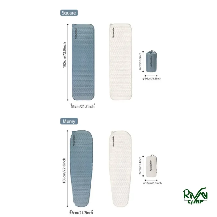 ابعاد زیرانداز کیسه خواب نیچرهایک مدل CNK2300DZ013