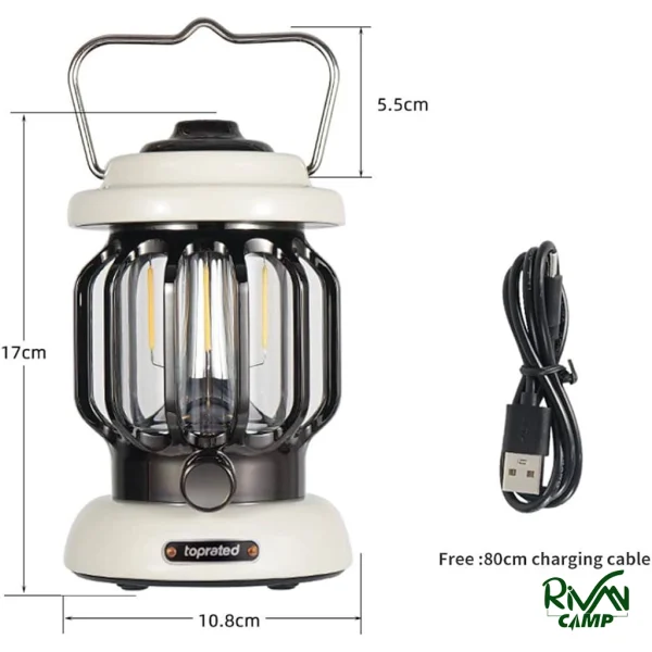 ابعاد چراغ فانوسی کینگ کمپ مدل KL2305