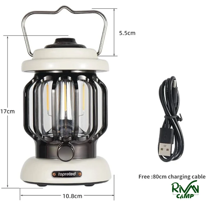 ابعاد چراغ فانوسی کینگ کمپ مدل KL2305