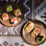 طراحی بشقاب چوب گردو نیچرهایک مدل NH21SJ005