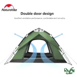 تهویه هوا در چادر کمپینگ نیچرهایک 4 نفره مدل NH21ZP008