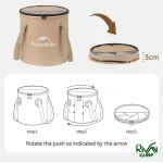 طراحی سطل آب سفری نیچرهایک مدل CNK2350CF010