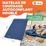 زیرانداز بادی دو نفره برند کینگ کمپ مدل KM2441_NAVY