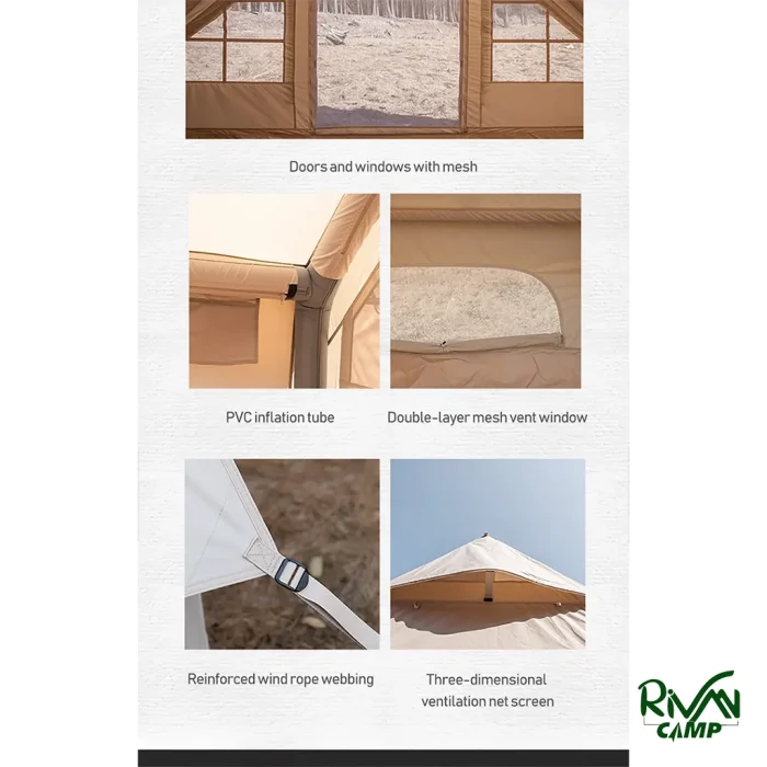 طراحی چادر بادی 2-3 نفره نیچرهایک مدل CNK2300ZP012
