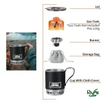 ابعاد سرشعله و قابلمه یکپارچه BRS مدل BRS-61