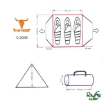 جزئیات چادر کوهنوردی ۳ نفره پکینیو مدل PKN-C2006