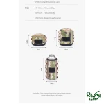 کاور کپسول گاز استوانه ای نیچرهایک مدل NH21PJ123 در سه اندازه مختلف