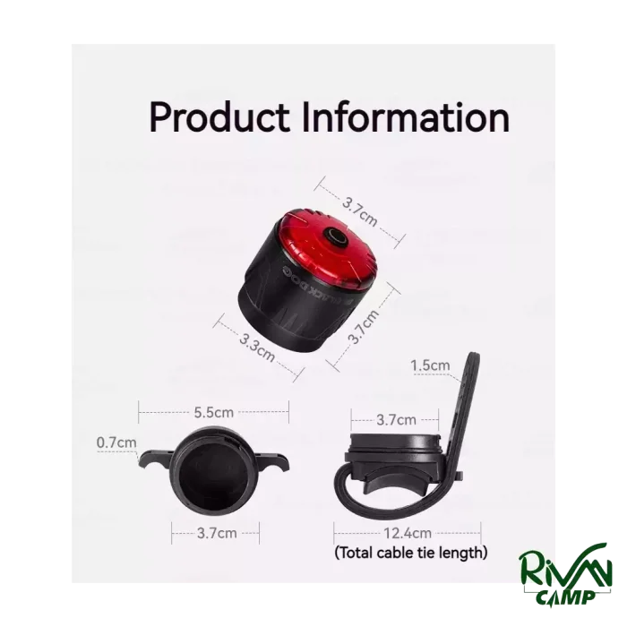 اطلاعات چراغ عقب هوشمند دوچرخه بلک داگ مدل CBD2450ZM018