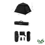 اندازه و ابعاد چادر مسافرتی اتوماتیک بلک داگ مدل BD-ZP005