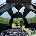 فضای داخلی بزرگ چادر اتوماتیک دو در و دو پنجره بلک داگ مدل CBD2450WS029