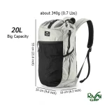 ظرفیت کوله پشتی 20 لیتر نیچرهایک مدل NH20BB206