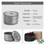 قابلمه تیتانیوم نیچرهایک مدل NH18T202-B