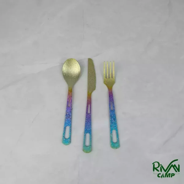 ست قاشق و چنگال تیتانیومی ماونتین هایکر مدل SZK1047