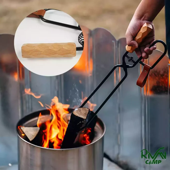 گیره چنگال زغال دسته چوبی ماونتین هایکر SZK508