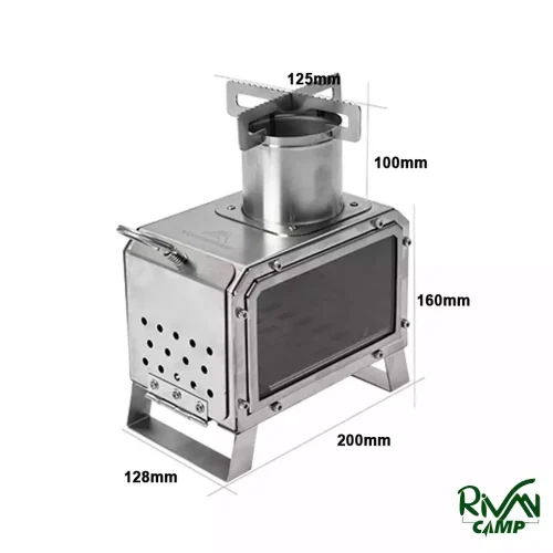 ابعاد بخاری هیزمی مینی ماونتین هایکر مدل SZK803