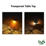 قابلیت شیشه ای میز شیشه ای پایه آلومنیومی کمپینگ ماونتین هایکر مدل SZK728