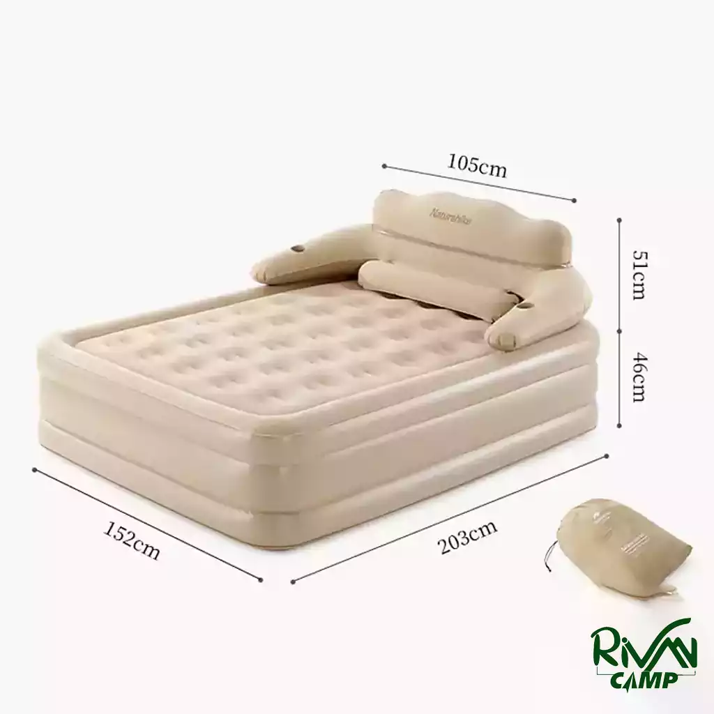 Naturehike Inflatable Backrest Double Mattress CNH22DZ002-13 ابعاد تشک بادی دو نفره نیچرهایک مدل CNH22DZ002