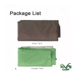 حالت جمع شده چادر دو سالن پروانه‌ای نیچرهایک مدل NH21YW132