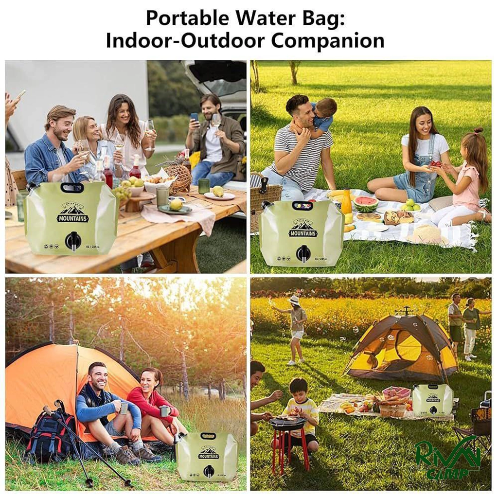 Water Bag-8L-5 ظرفیت گالن آب 8 لیتری تاشو مدل Water Bag-8L