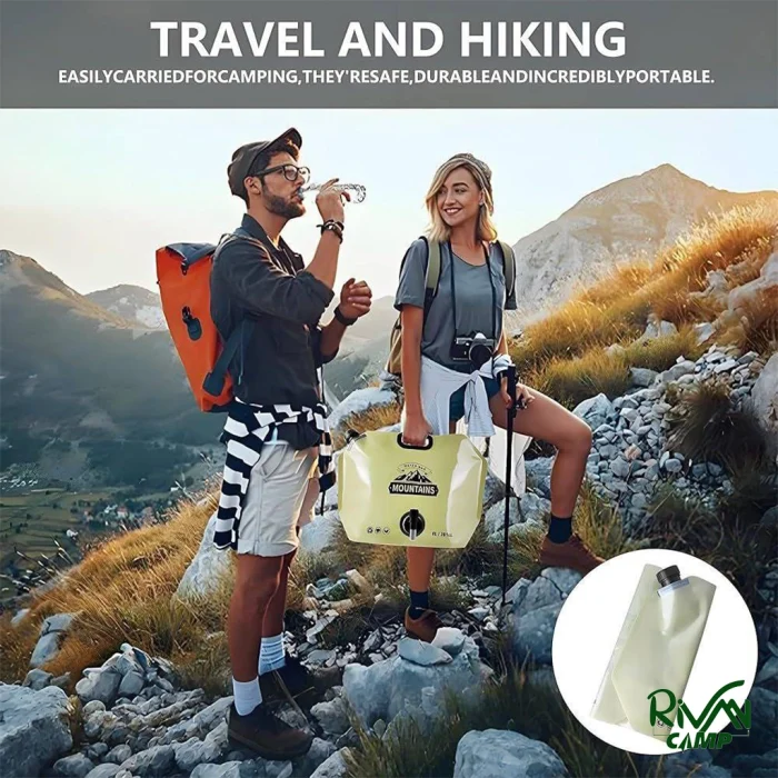 سبک بودن گالن آب 8 لیتری تاشو مدل Water Bag-8L