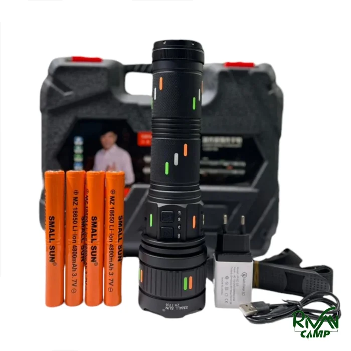 ظرفیت باتری چراغ قوه اسمال سان مدل ZY-T708