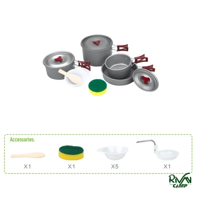 ست قابلمه کمپینگ BRS مدل BRS-155A