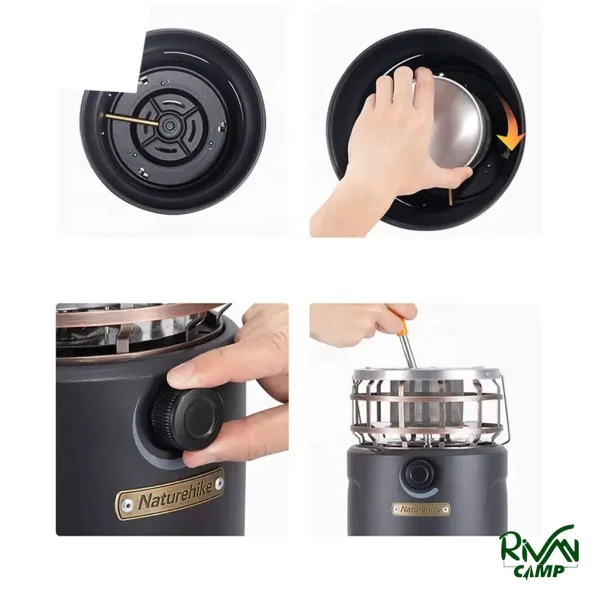 نحوه استفاده از بخاری گازی دو منظوره نیچرهایک کد NH20RJ008