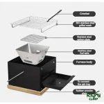 لایه های گریل رومیزی زغالی نیچرهایک مدل CNK2300CF010