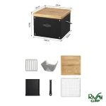 ابعاد گریل رومیزی زغالی نیچرهایک مدل CNK2300CF010