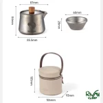 ابعاد ست چای‌خوری تیتانیومی نیچرهایک مدل CNK2450CF025