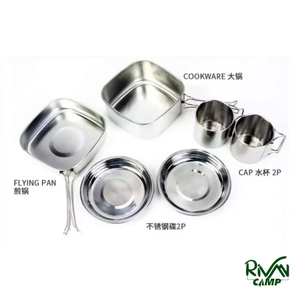 ست ظروف آشپزی استیل ۶ تکه چانوداگ مدل FX-9115-2