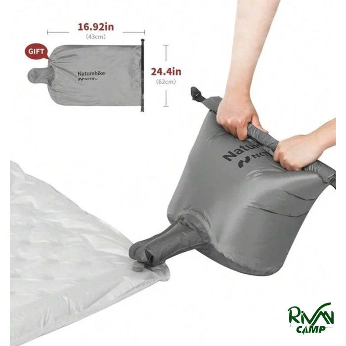 باد کردن زیرانداز بادی نیچرهایک مدل CNK2450WS015