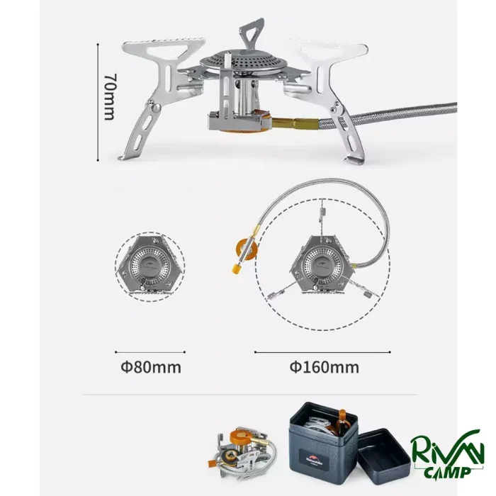 ابعاد سرشعله شلنگ دار نیچرهایک مدل NH21RJ009