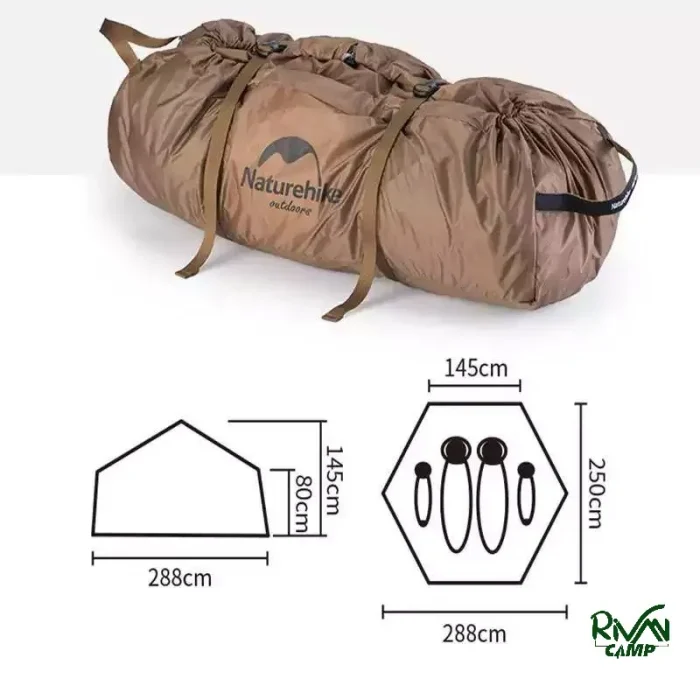 چادر 4 نفره نیچرهایک مدل NH21ZP001
