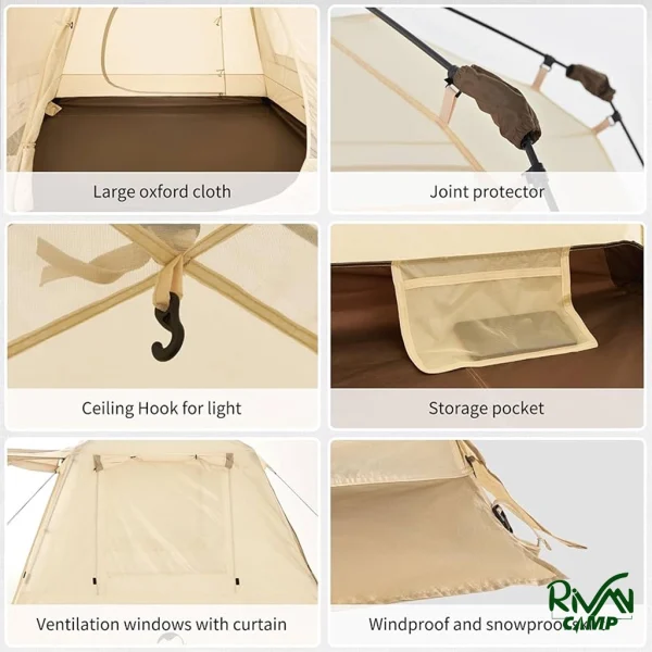 جزئیات چادر اتوماتیک 4 نفره نیچرهایک مدل NH21ZP010