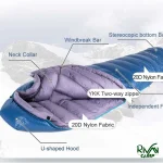 جنس عایق کیسه خواب پر نیچرهایک مدل ULG400 کد NH19YD001