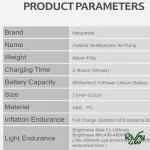 جزئیات محصول پمپ باد شارژی چند منظوره نیچرهایک مدل NH18Q001-A