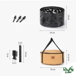 ابعاد آتش‌دان نیچرهایک مدل NH21JJ102