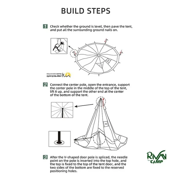 چادر سرخ پوستی بلک دیر مدل BD12121138