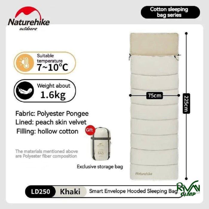 کیسه خواب الیاف نیچرهایک LD250 مدل CNK2300SD016