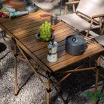 میز آلومینیومی بدنه فلزی باربیکیو دار استیل مدل FX-7209