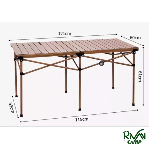 ابعاد و مشخصات میز آلومینیومی بدنه فلزی باربیکیو دار استیل مدل FX-7209