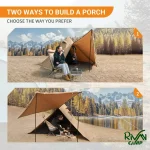 چادر سرخ پوستی کینگ کمپ مدل KHAKI-KT2219