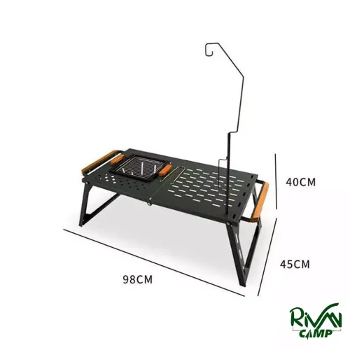 ابعاد میز کمپینگ باربیکیو دار و لنسر دار moonrook مدل FX-7165