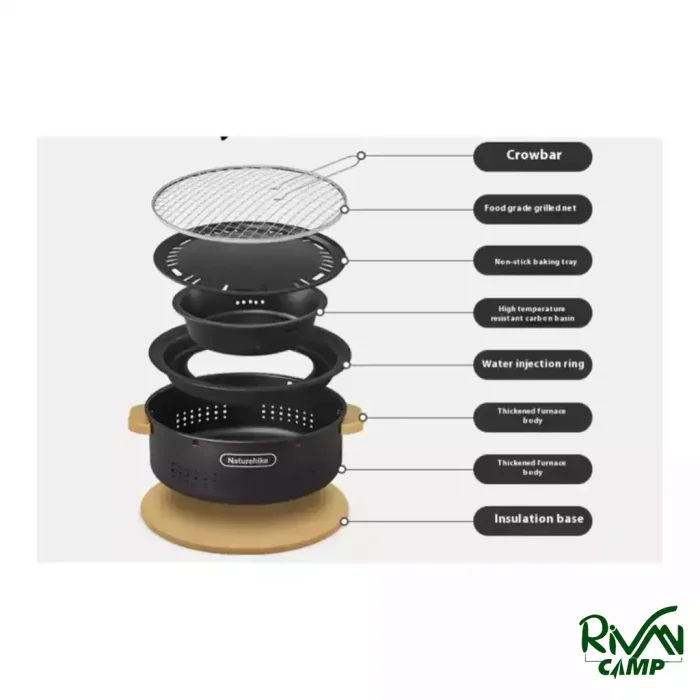 اجاق گاز گرد رومیزی نیچرهایک مدل CNK2550CF010