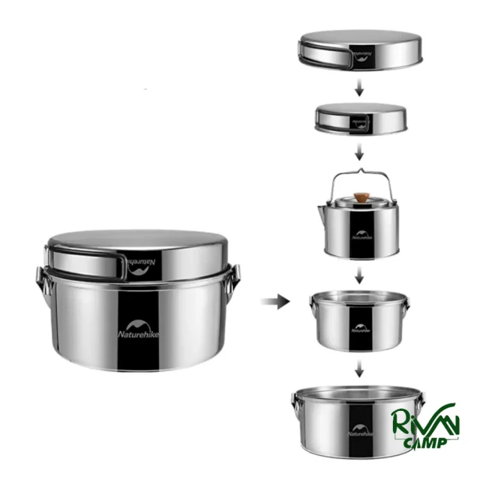 ست ظروف استیل نیچرهایک مدل NH22CJ005