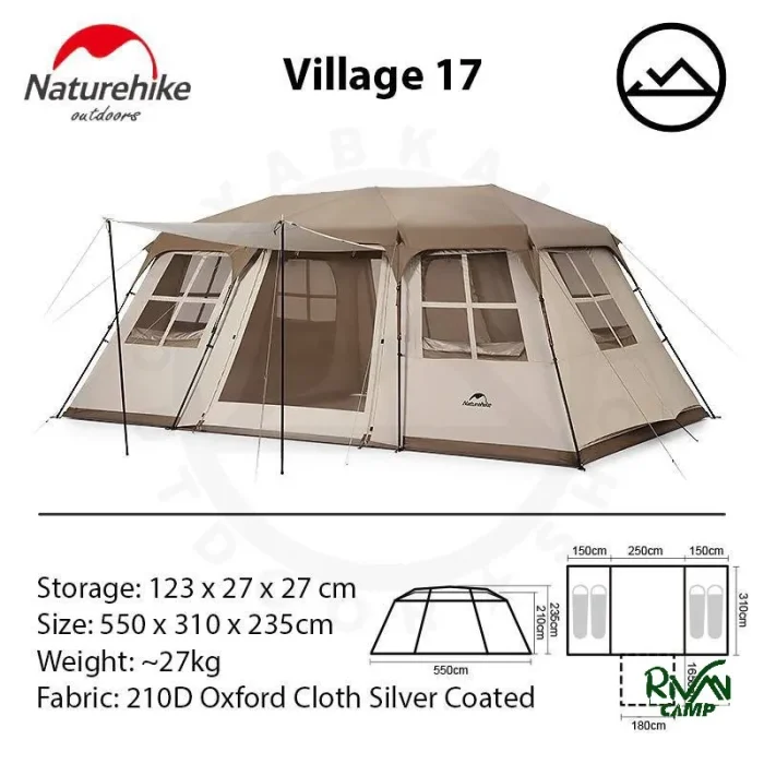 چادر اتوماتیک نیچرهایک سری VILLAGE 17 مدل CNH22ZP021